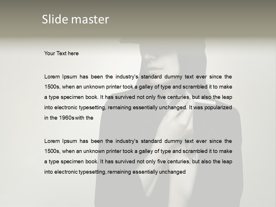 Jacket Nude Fashion PowerPoint Template