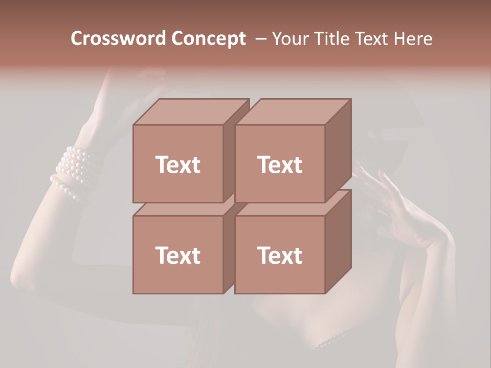 Sensual Brunette Cigarette PowerPoint Template