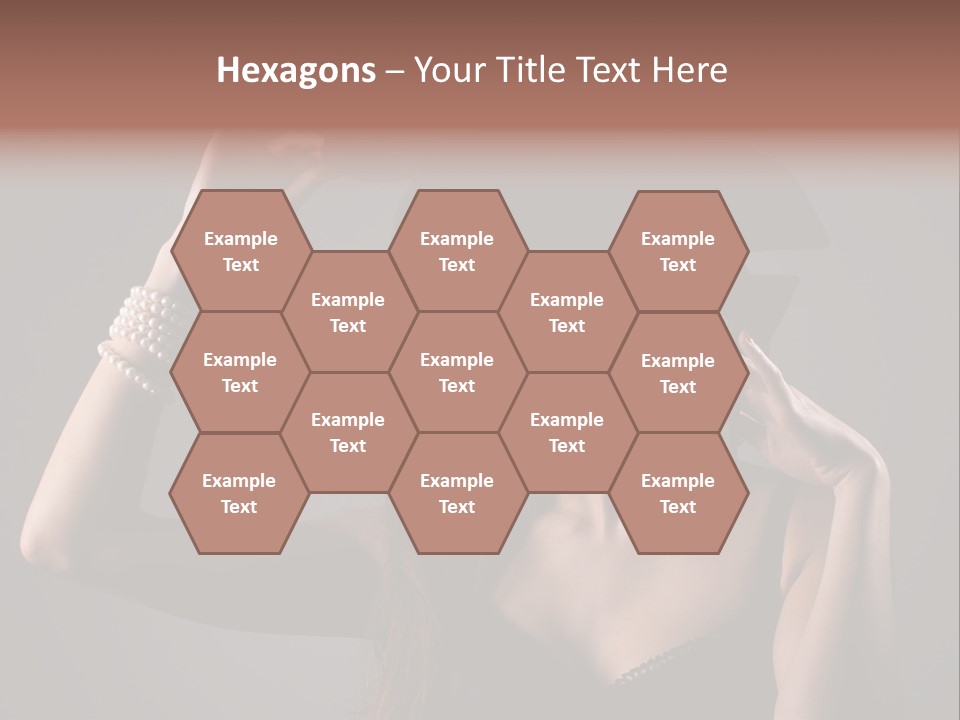 Sensual Brunette Cigarette PowerPoint Template