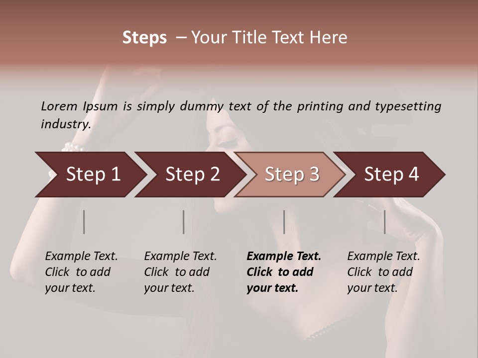 Sensual Brunette Cigarette PowerPoint Template