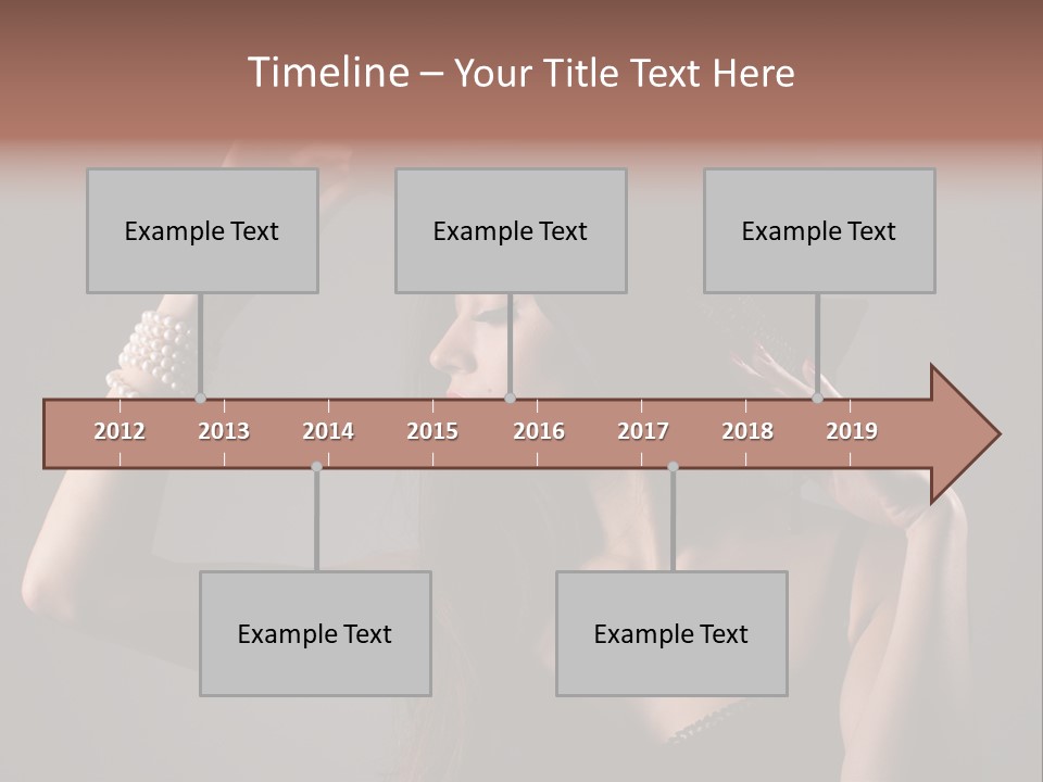 Sensual Brunette Cigarette PowerPoint Template