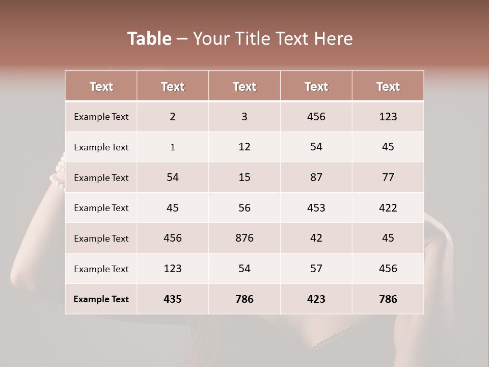 Sensual Brunette Cigarette PowerPoint Template