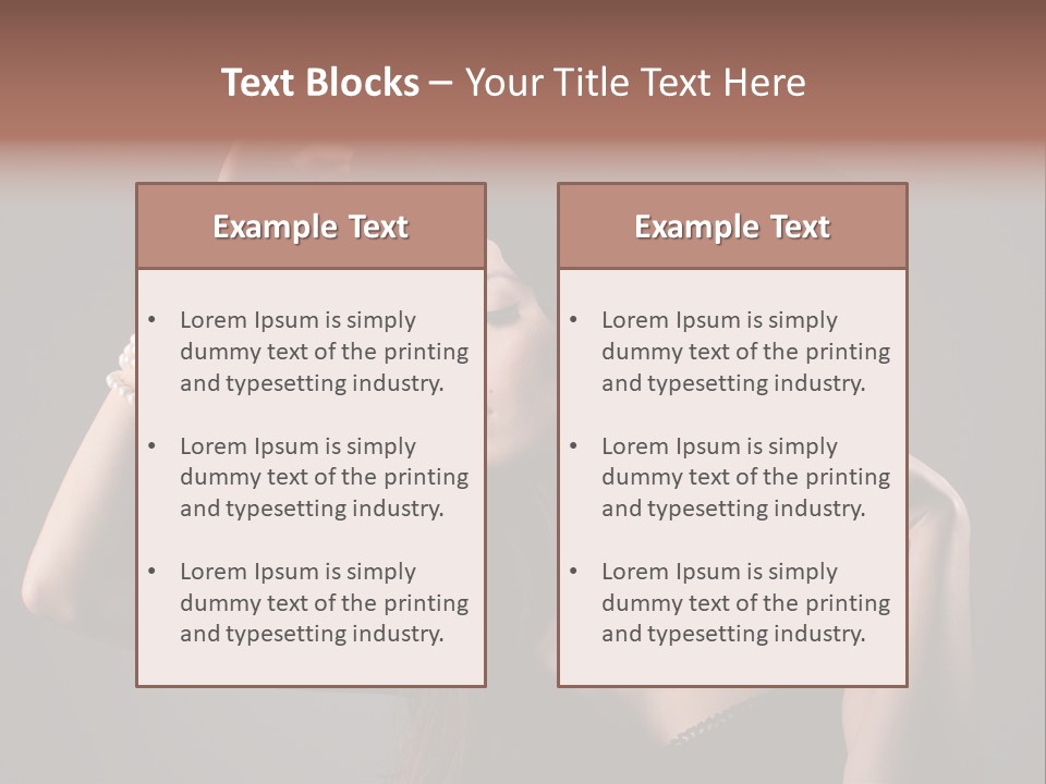 Sensual Brunette Cigarette PowerPoint Template