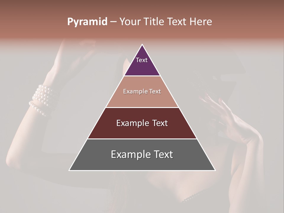 Sensual Brunette Cigarette PowerPoint Template