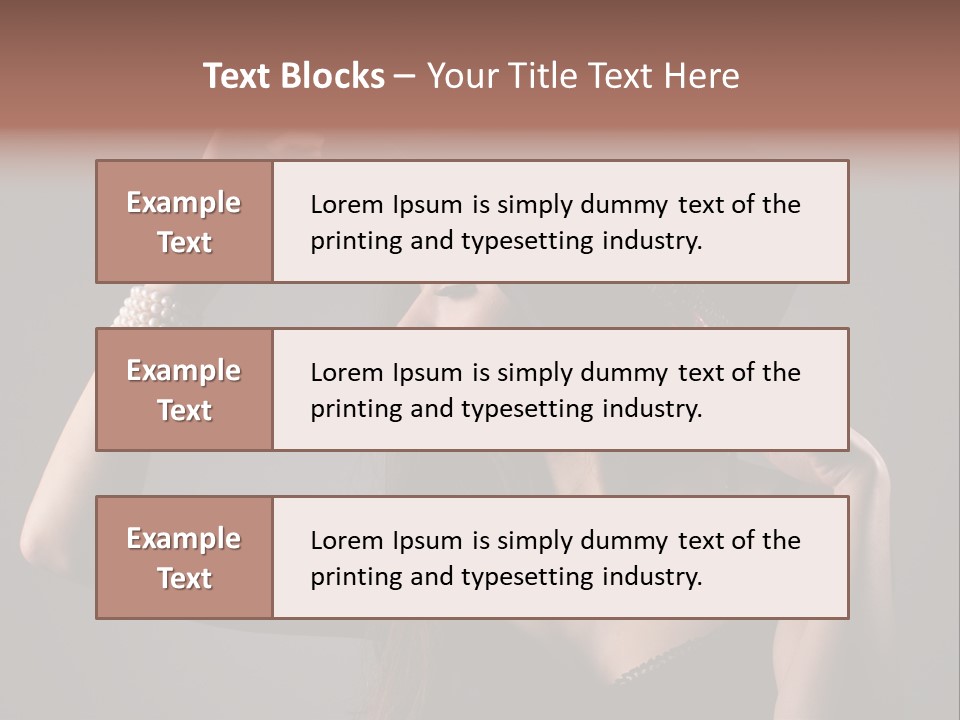 Sensual Brunette Cigarette PowerPoint Template