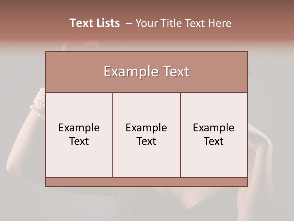Sensual Brunette Cigarette PowerPoint Template