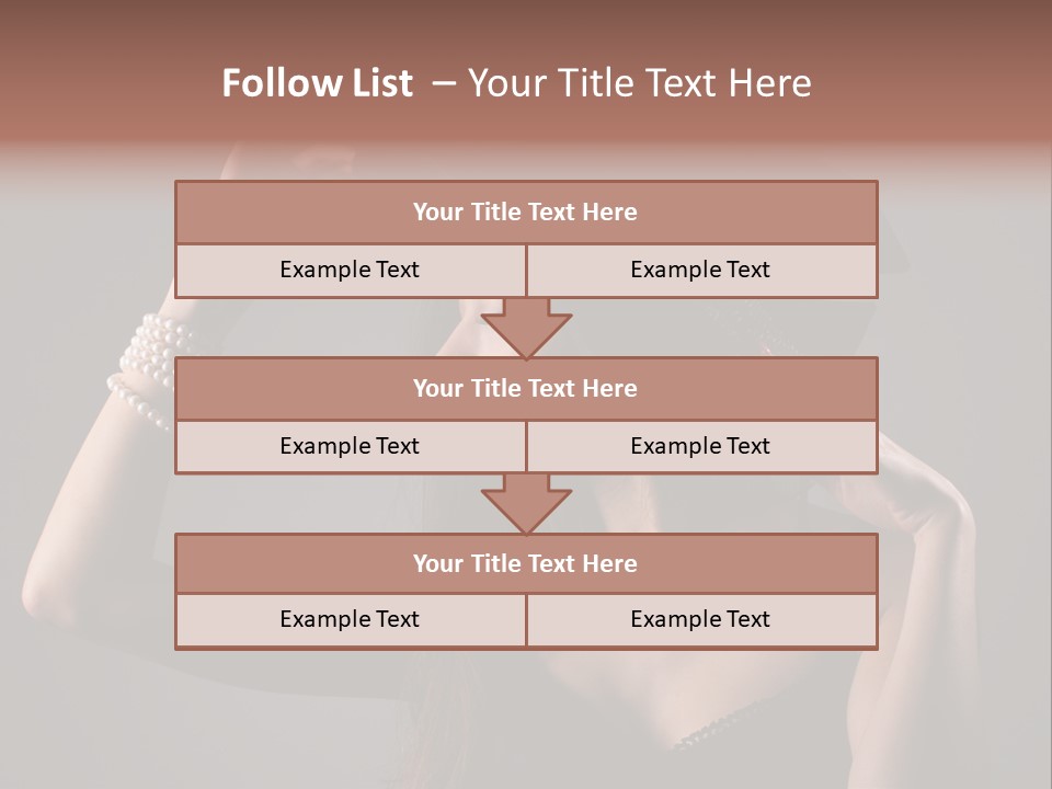 Sensual Brunette Cigarette PowerPoint Template