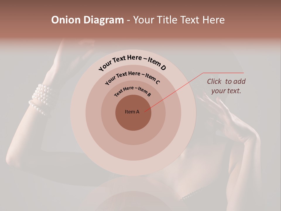 Sensual Brunette Cigarette PowerPoint Template