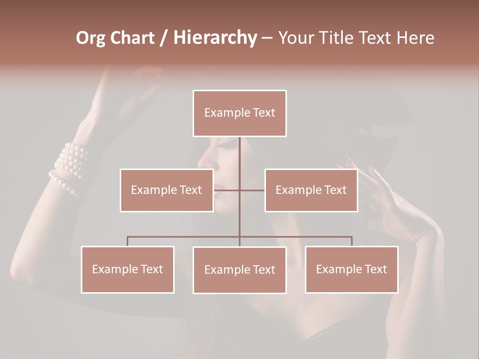 Sensual Brunette Cigarette PowerPoint Template