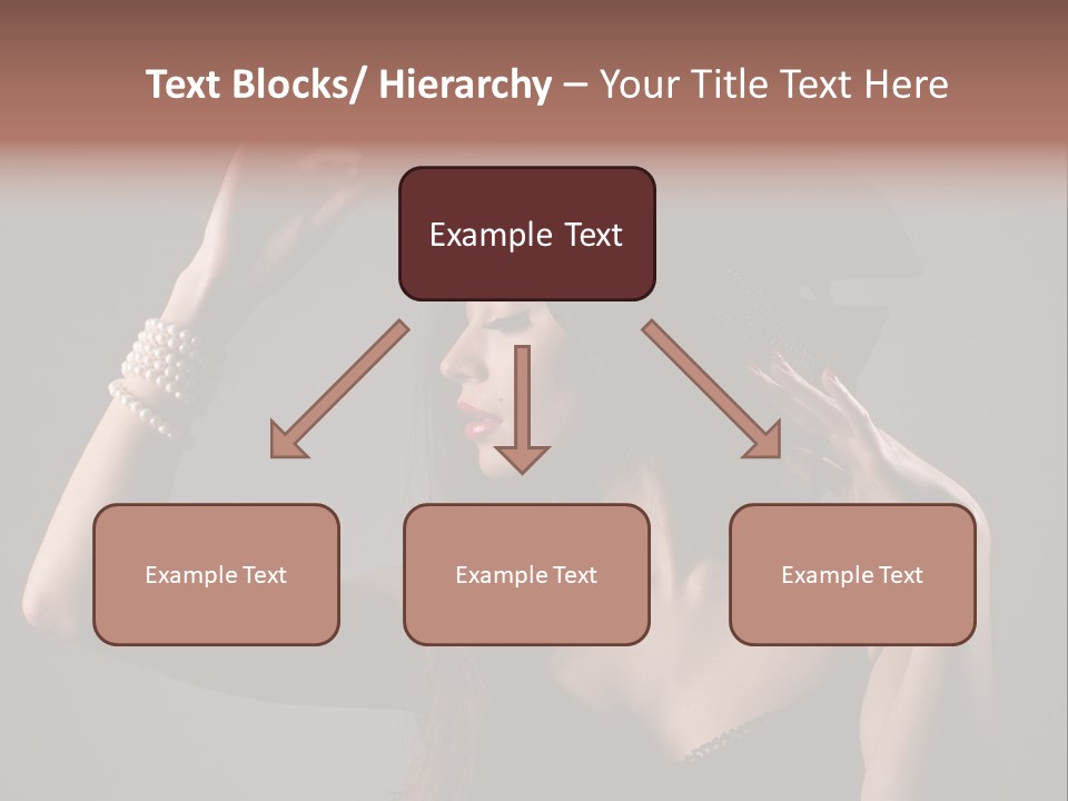 Sensual Brunette Cigarette PowerPoint Template