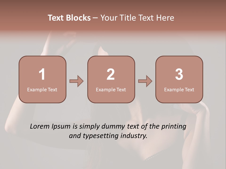 Sensual Brunette Cigarette PowerPoint Template