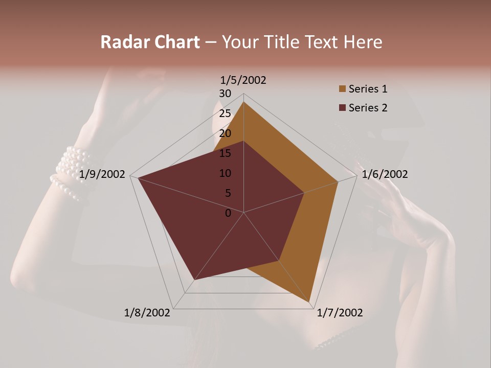 Sensual Brunette Cigarette PowerPoint Template