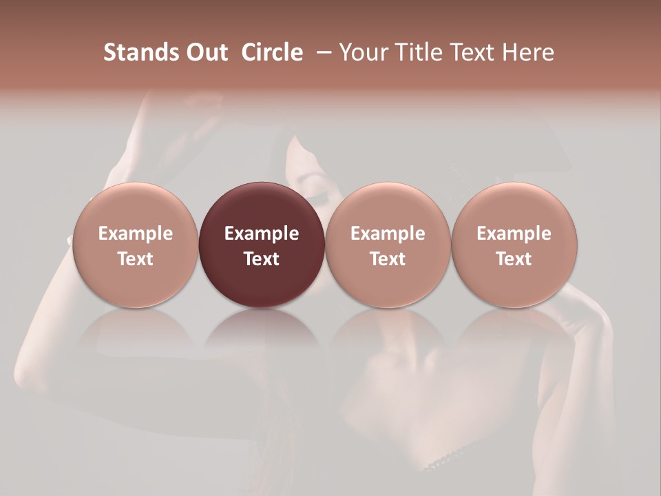 Sensual Brunette Cigarette PowerPoint Template