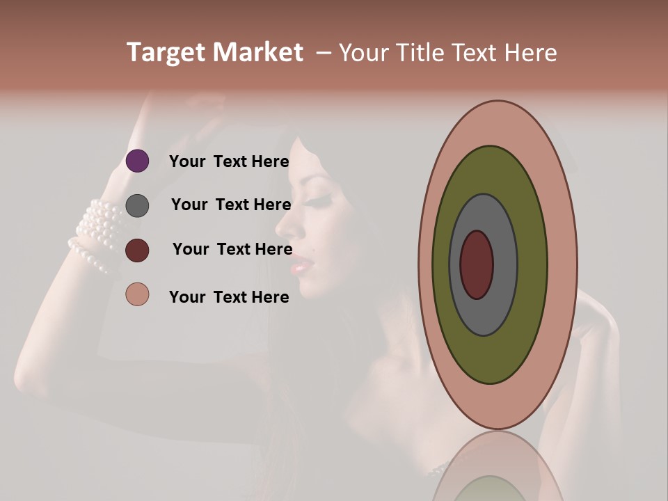 Sensual Brunette Cigarette PowerPoint Template