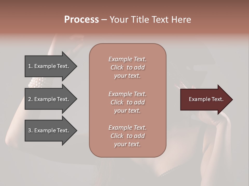 Sensual Brunette Cigarette PowerPoint Template