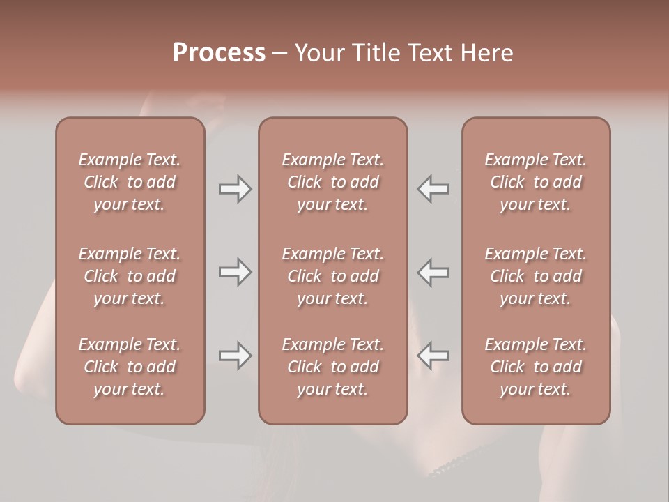 Sensual Brunette Cigarette PowerPoint Template