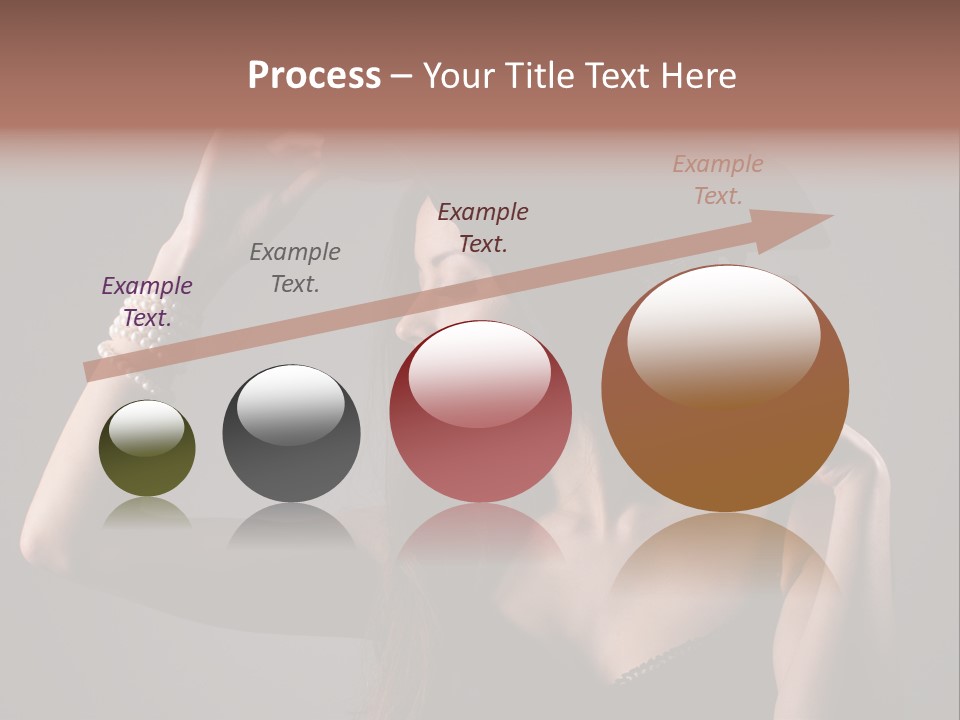 Sensual Brunette Cigarette PowerPoint Template