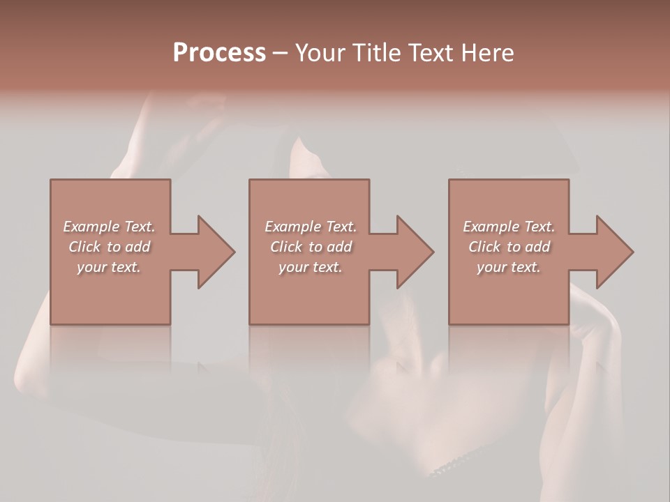 Sensual Brunette Cigarette PowerPoint Template