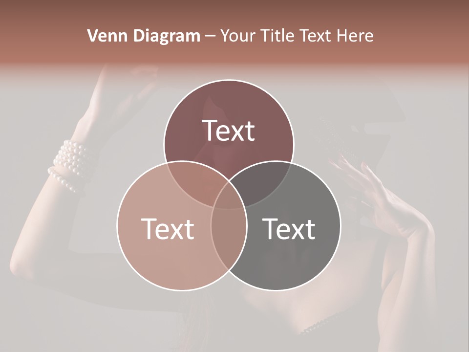 Sensual Brunette Cigarette PowerPoint Template