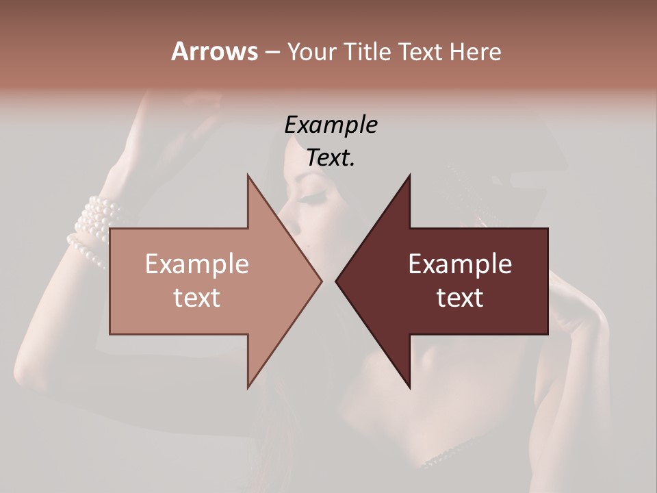 Sensual Brunette Cigarette PowerPoint Template