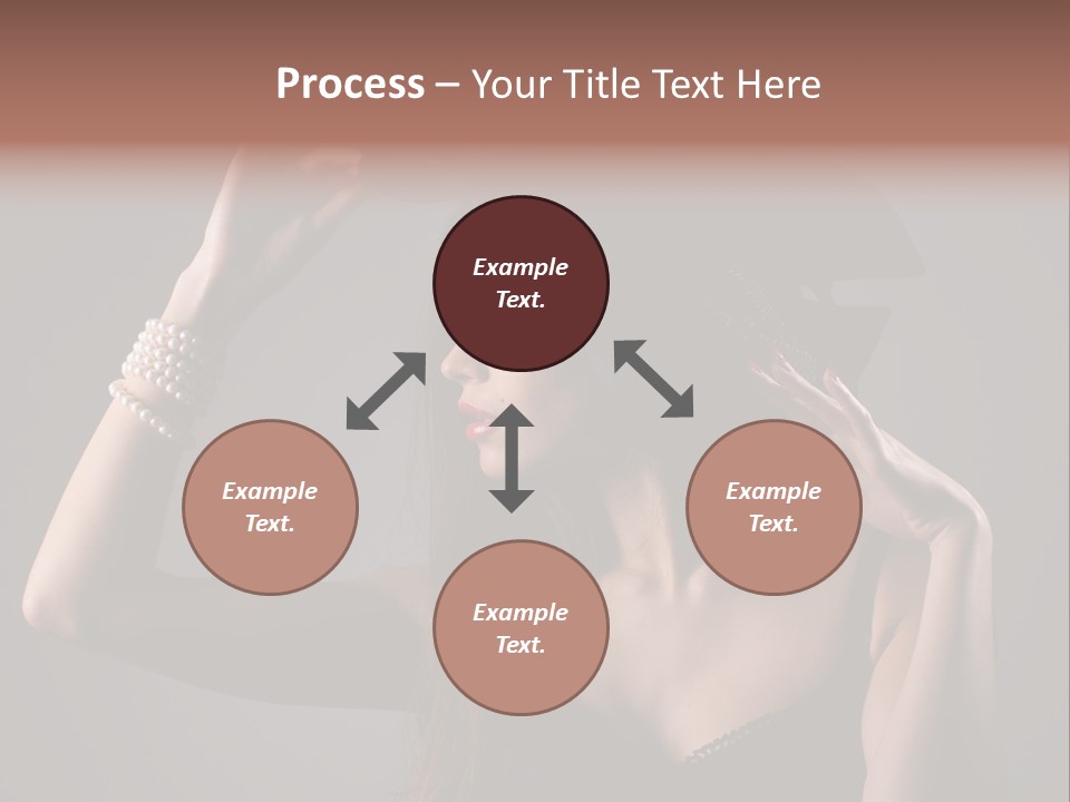 Sensual Brunette Cigarette PowerPoint Template