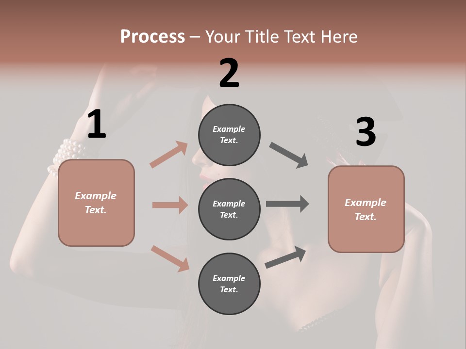 Sensual Brunette Cigarette PowerPoint Template