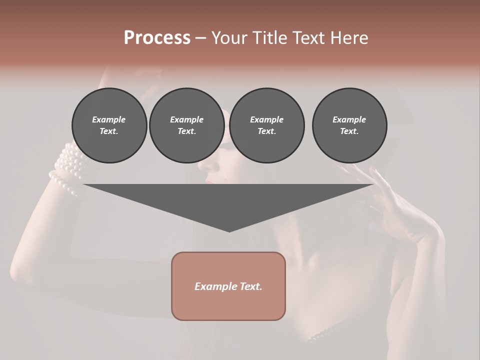 Sensual Brunette Cigarette PowerPoint Template