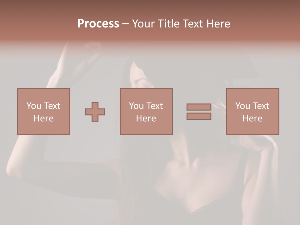 Sensual Brunette Cigarette PowerPoint Template