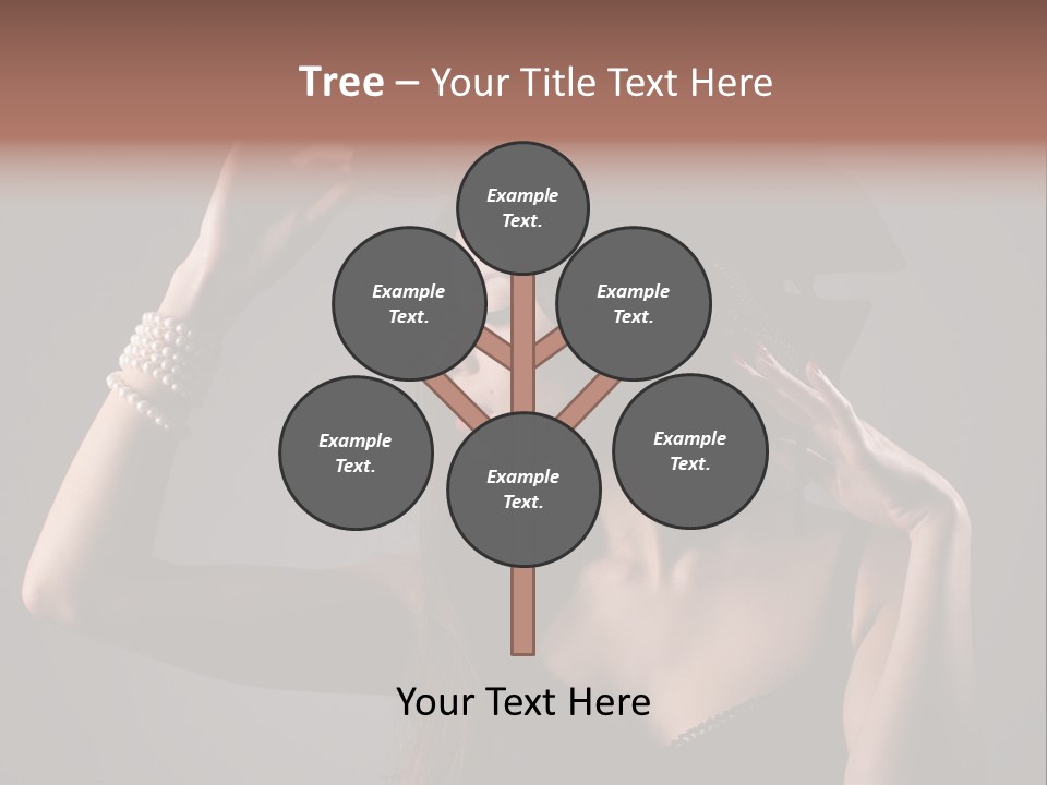 Sensual Brunette Cigarette PowerPoint Template