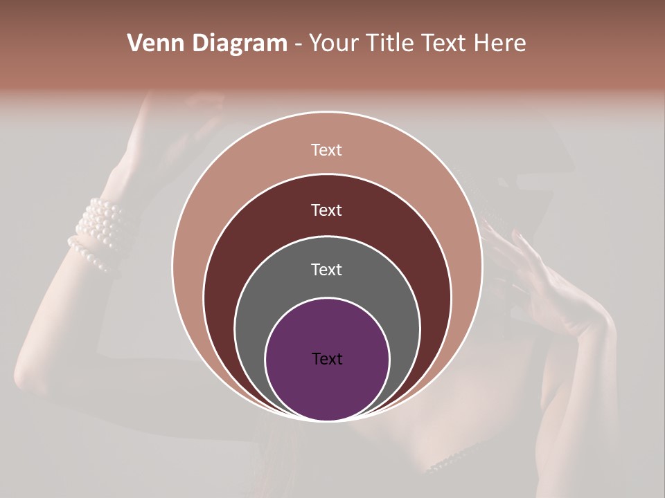 Sensual Brunette Cigarette PowerPoint Template