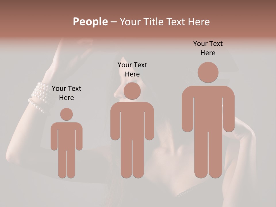 Sensual Brunette Cigarette PowerPoint Template