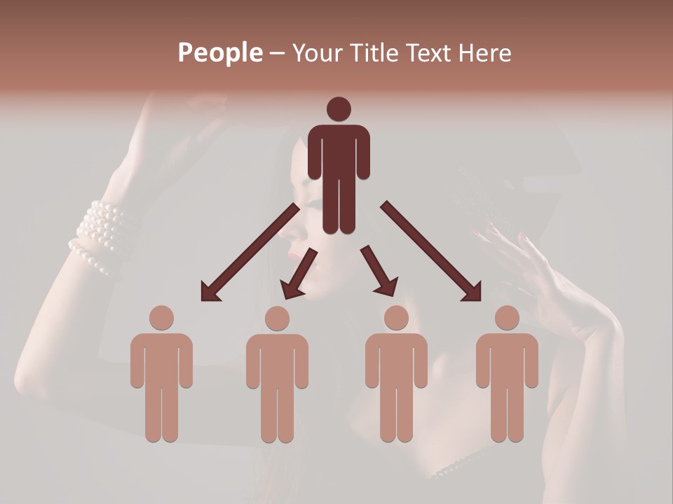 Sensual Brunette Cigarette PowerPoint Template