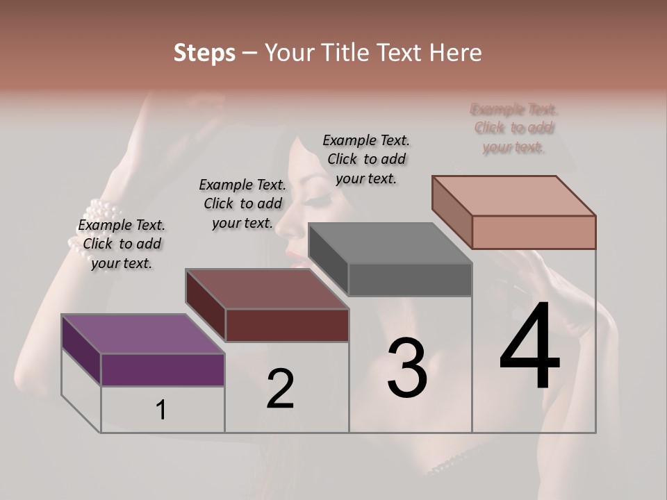 Sensual Brunette Cigarette PowerPoint Template