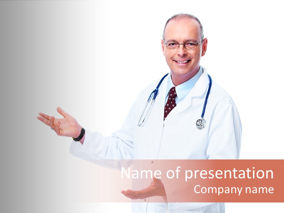 Surgeon Present Hand PowerPoint Template