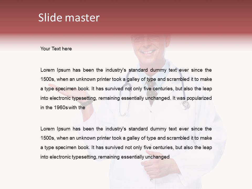 Job Male Caucasian PowerPoint Template