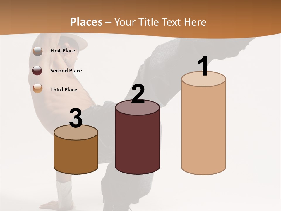 Flexibility Boy Breakdancer PowerPoint Template