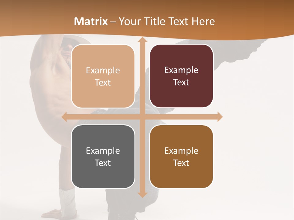 Flexibility Boy Breakdancer PowerPoint Template