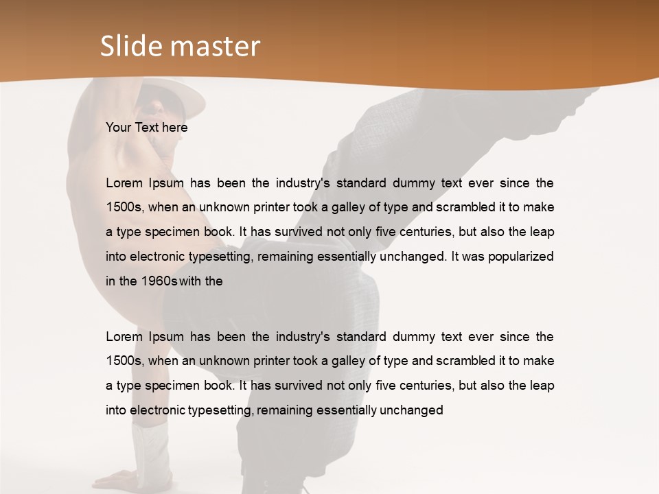 Flexibility Boy Breakdancer PowerPoint Template