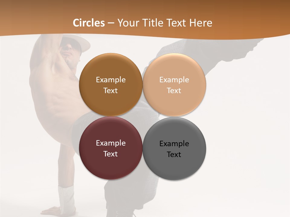 Flexibility Boy Breakdancer PowerPoint Template