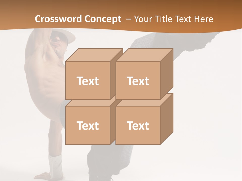 Flexibility Boy Breakdancer PowerPoint Template