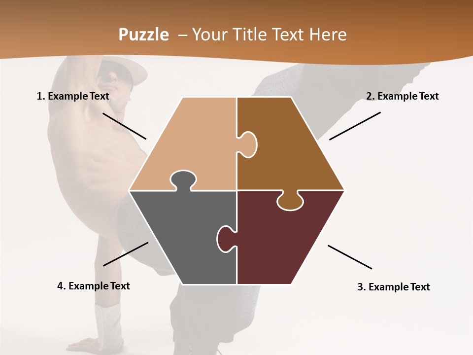 Flexibility Boy Breakdancer PowerPoint Template