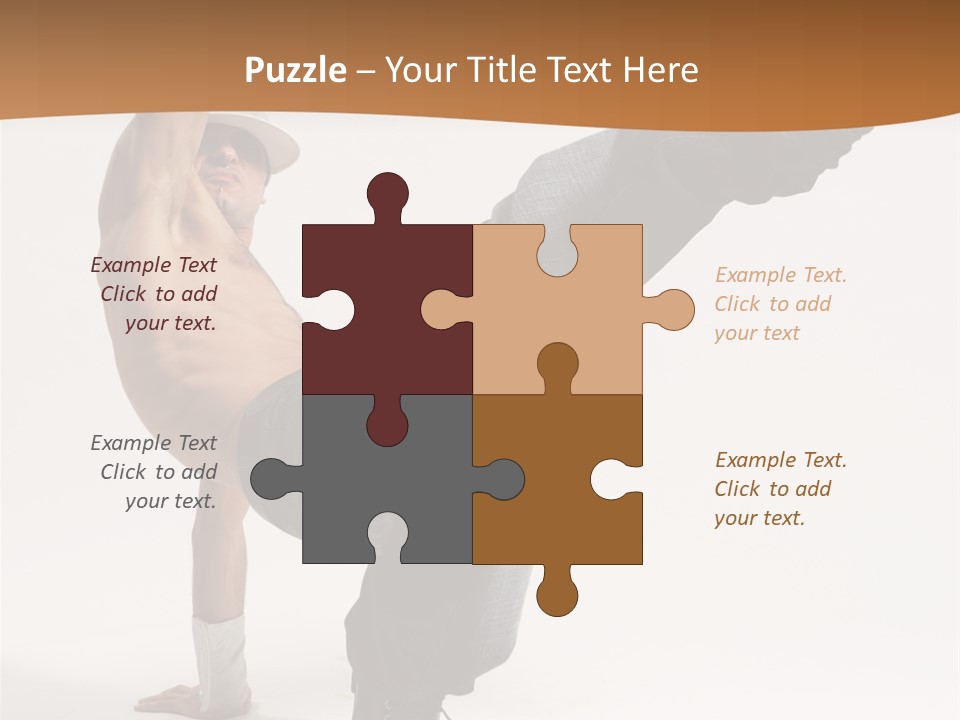 Flexibility Boy Breakdancer PowerPoint Template