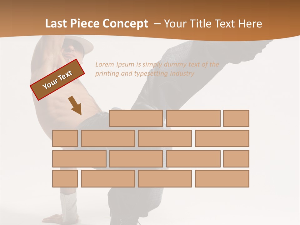 Flexibility Boy Breakdancer PowerPoint Template