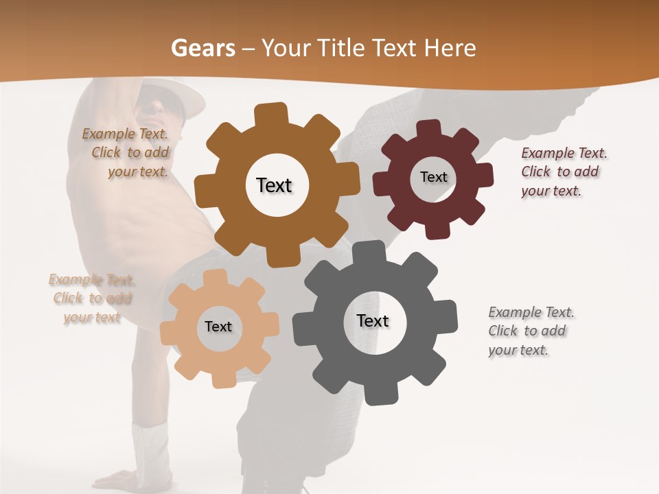 Flexibility Boy Breakdancer PowerPoint Template