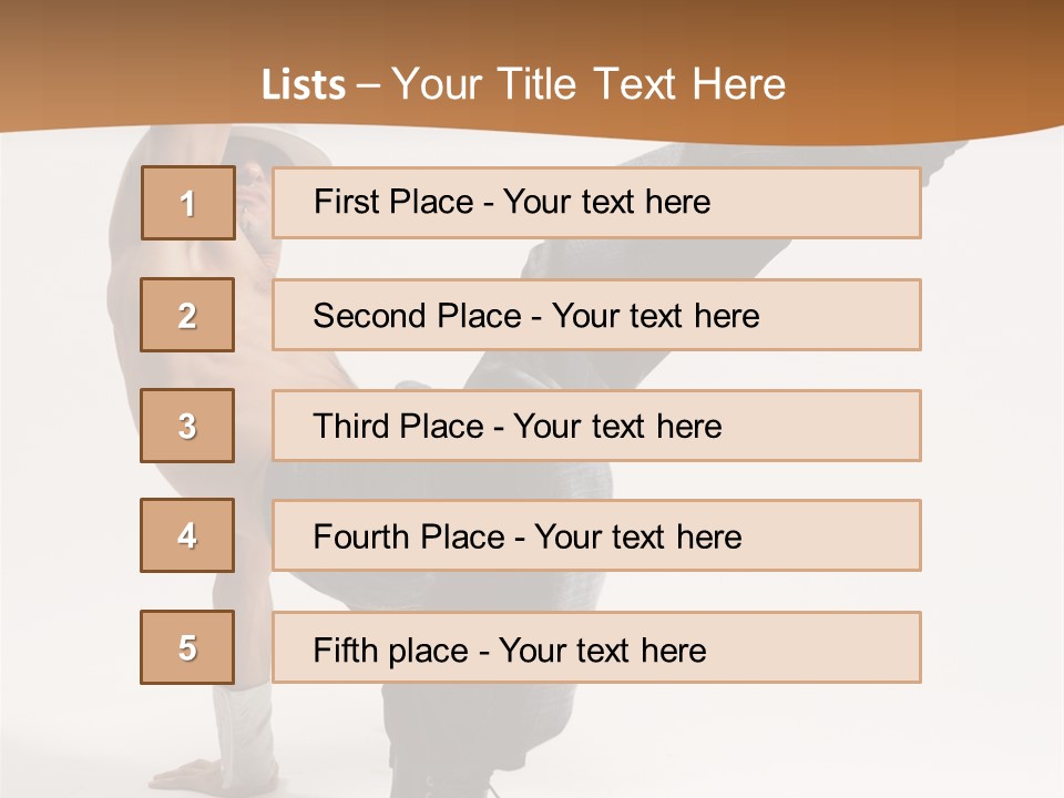 Flexibility Boy Breakdancer PowerPoint Template