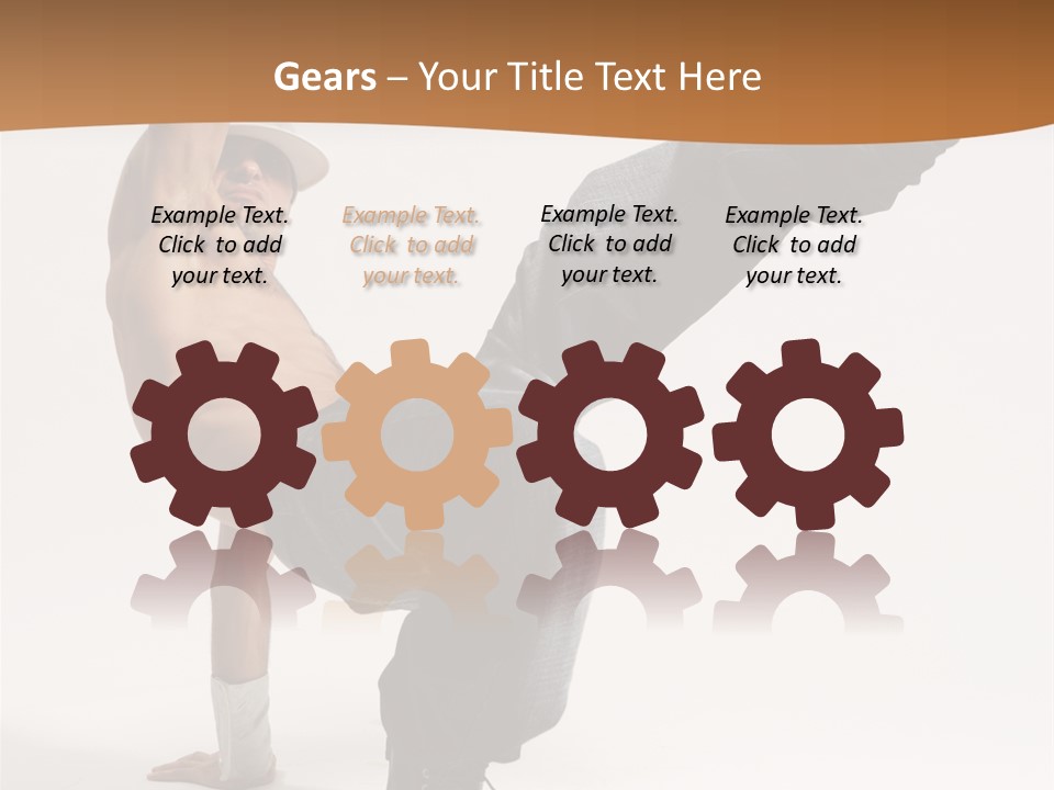 Flexibility Boy Breakdancer PowerPoint Template