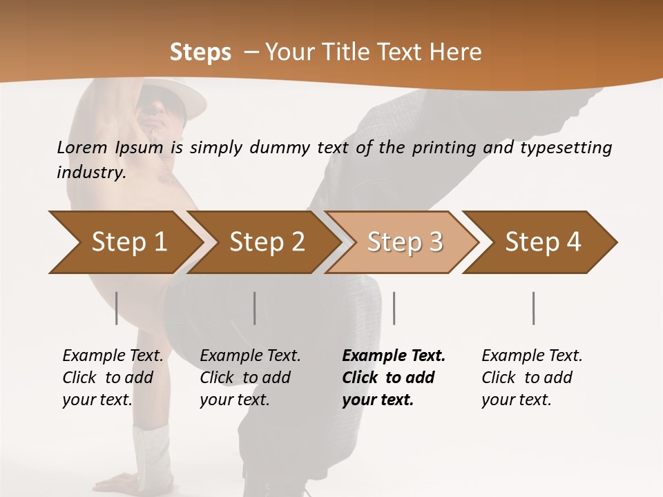 Flexibility Boy Breakdancer PowerPoint Template