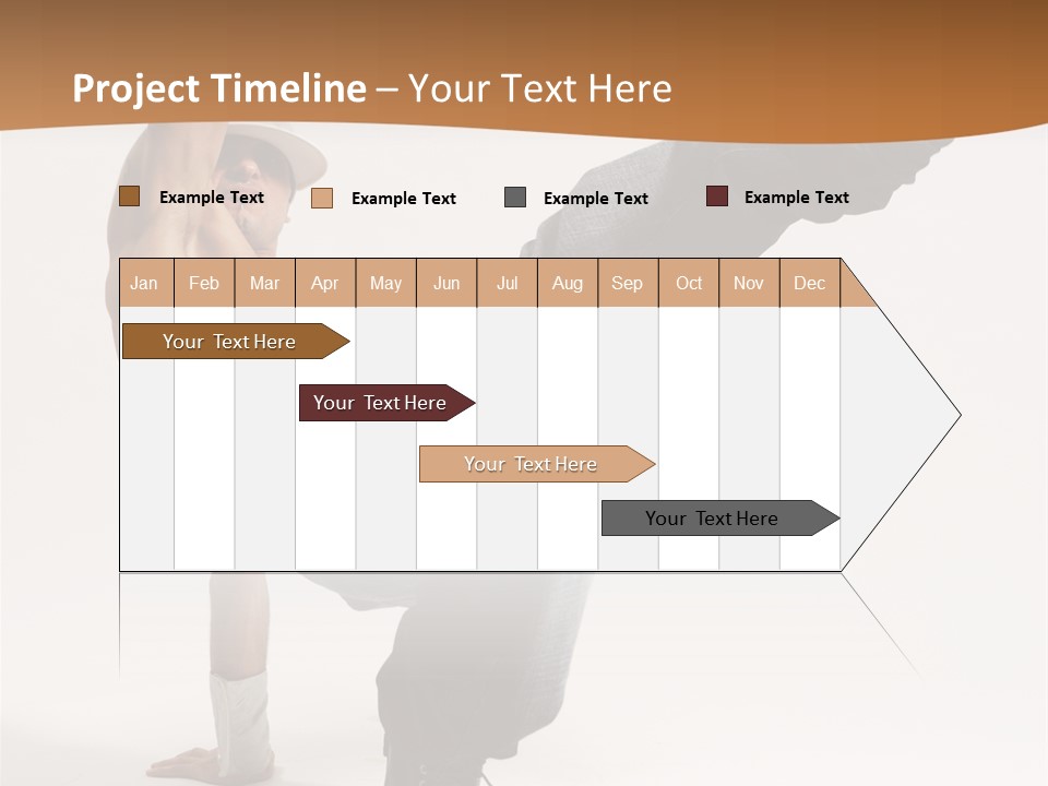 Flexibility Boy Breakdancer PowerPoint Template