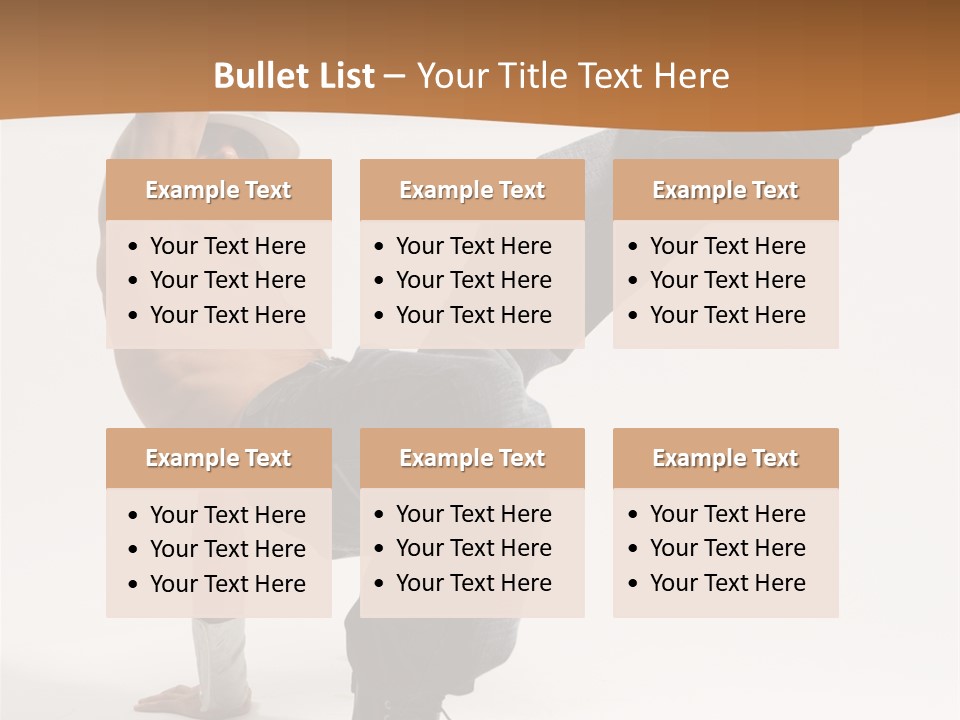 Flexibility Boy Breakdancer PowerPoint Template