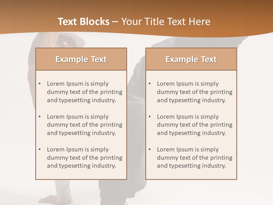 Flexibility Boy Breakdancer PowerPoint Template